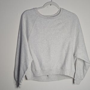American Eagle Gray Inside Out Crewneck Sweatshirt Boxy Normcore Medium